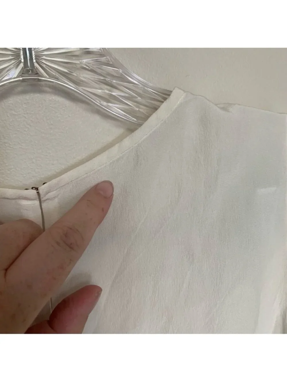 Kate Spade White Pleated Ruffle Silk Sleeveless Blouse 4